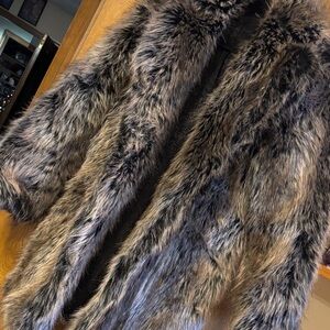 SpiritHoods Multicolor Faux Fur Teddy Jacket grey wolf style with hood